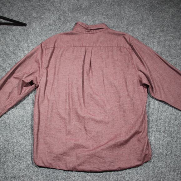 ROWN Button Down Shirt Mens Extra Large Burgundy Casual Dress Shirt Solid - Picture 5 of 7